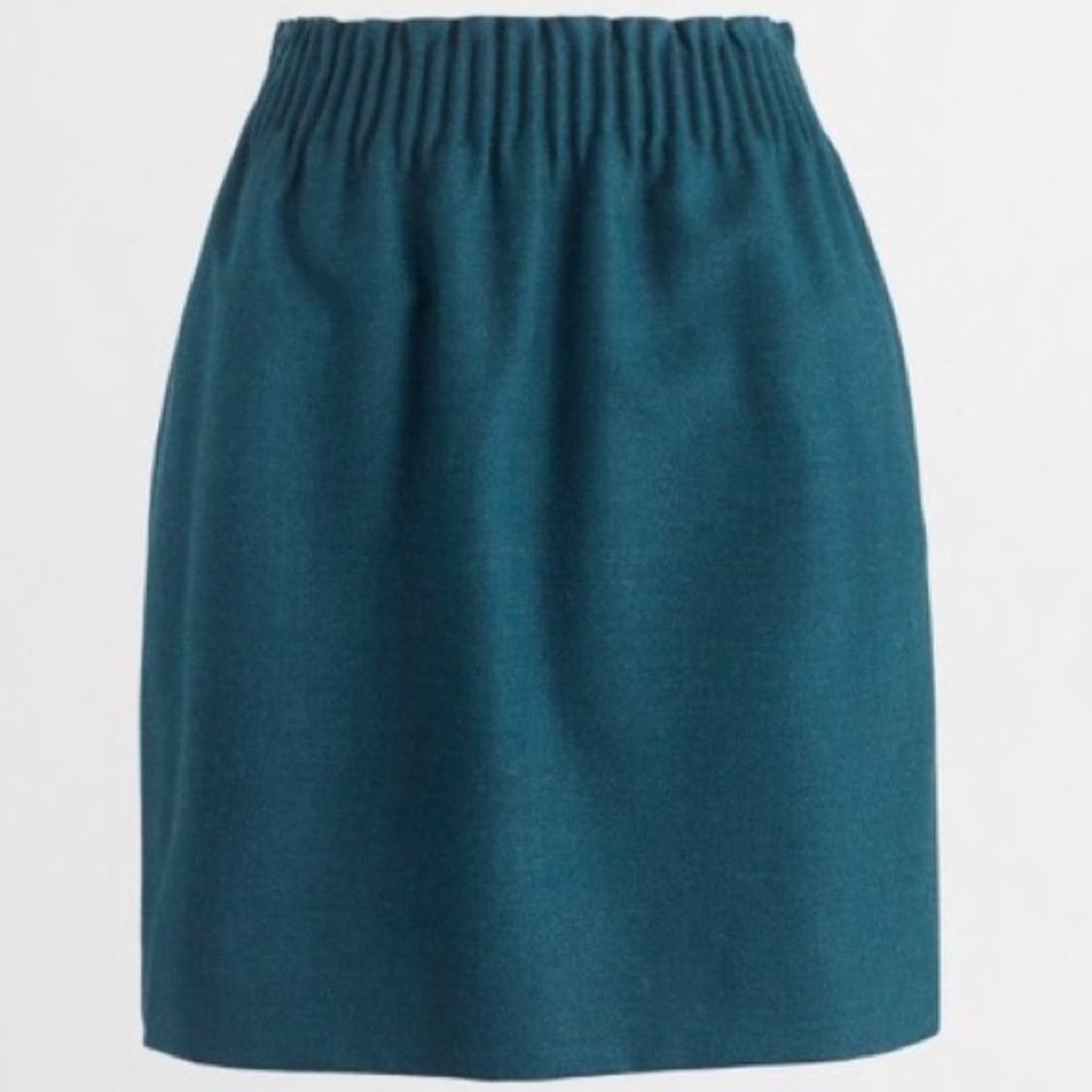 J. Crew Wool Blend Sidewalk Skirt | Evergreen
